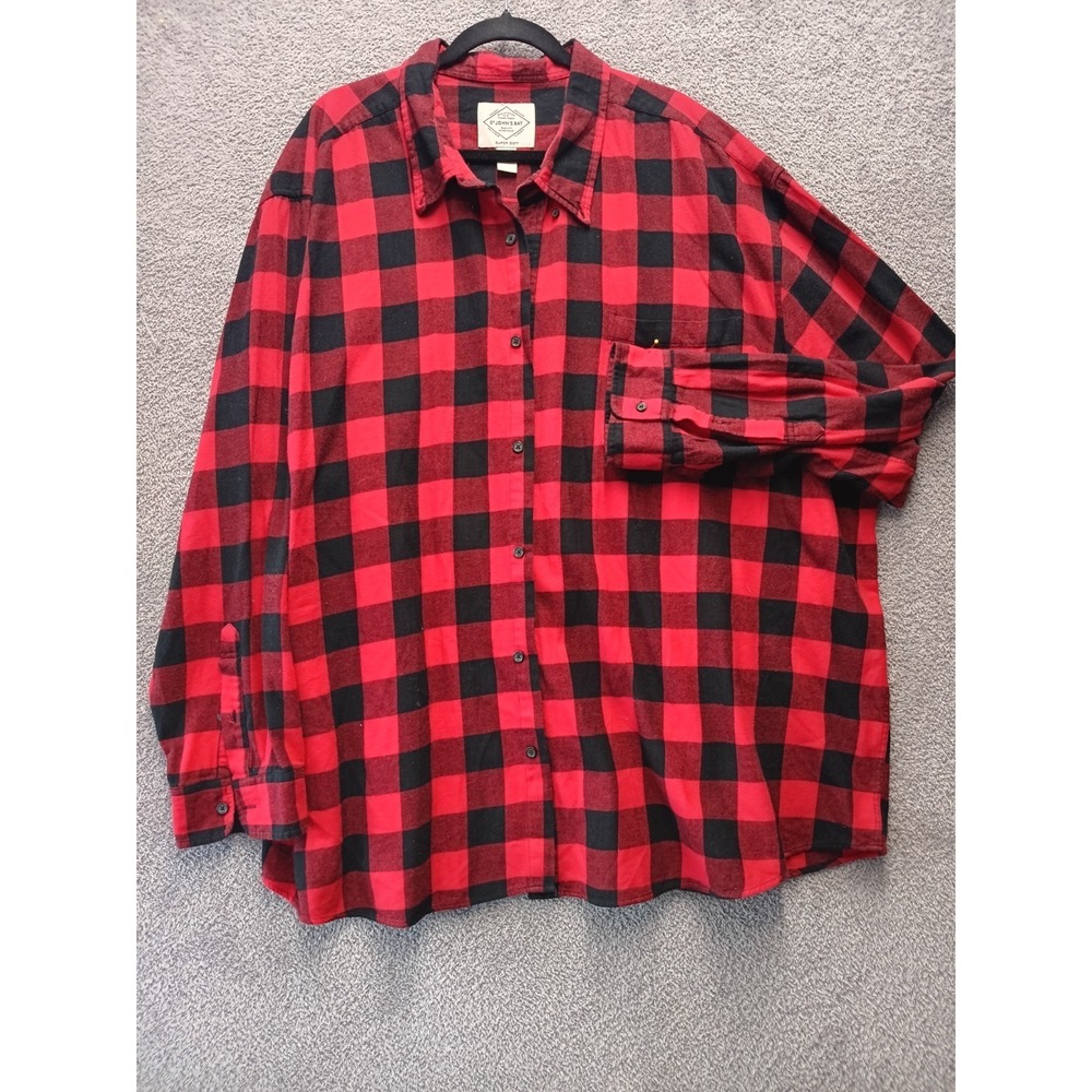 St Johns Bay 4XL Red‎ Black Buffalo Plaid Flannel